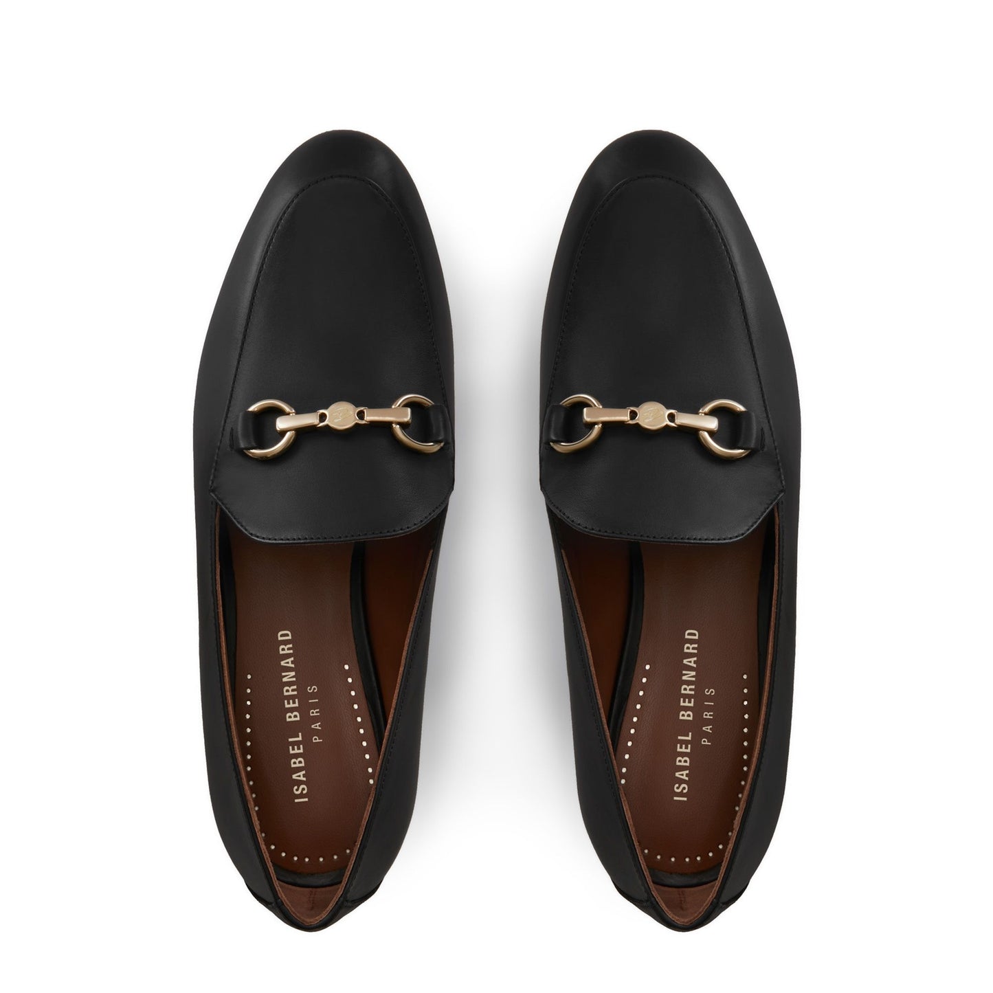Vendôme Fleur black calfskin leather loafers - - Isabel Bernard