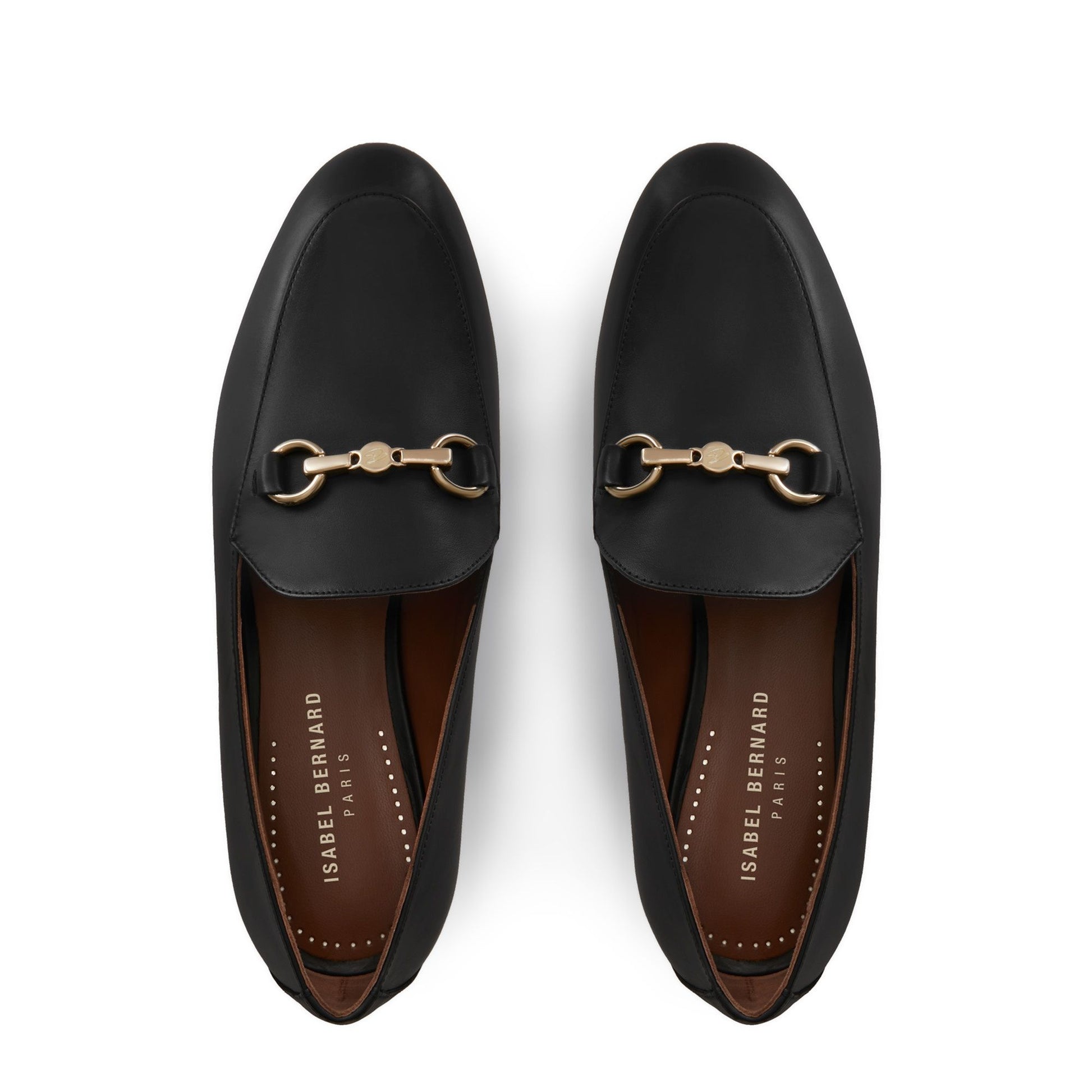 Vendôme Fleur black calfskin leather loafers - - Isabel Bernard