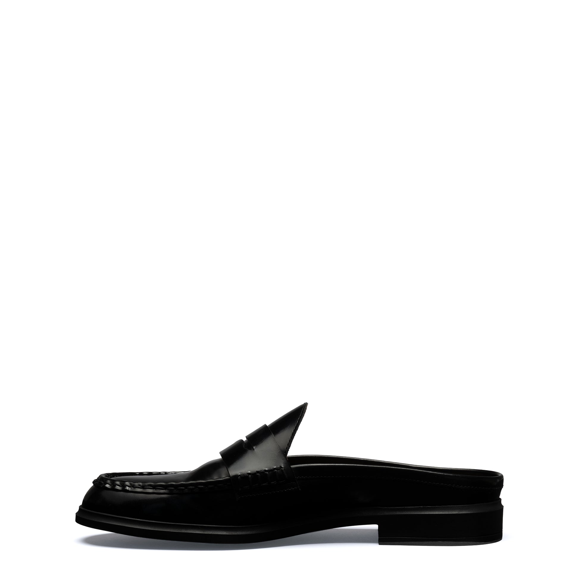 Vendôme Blandine black spazzolato leather mules - - Isabel Bernard