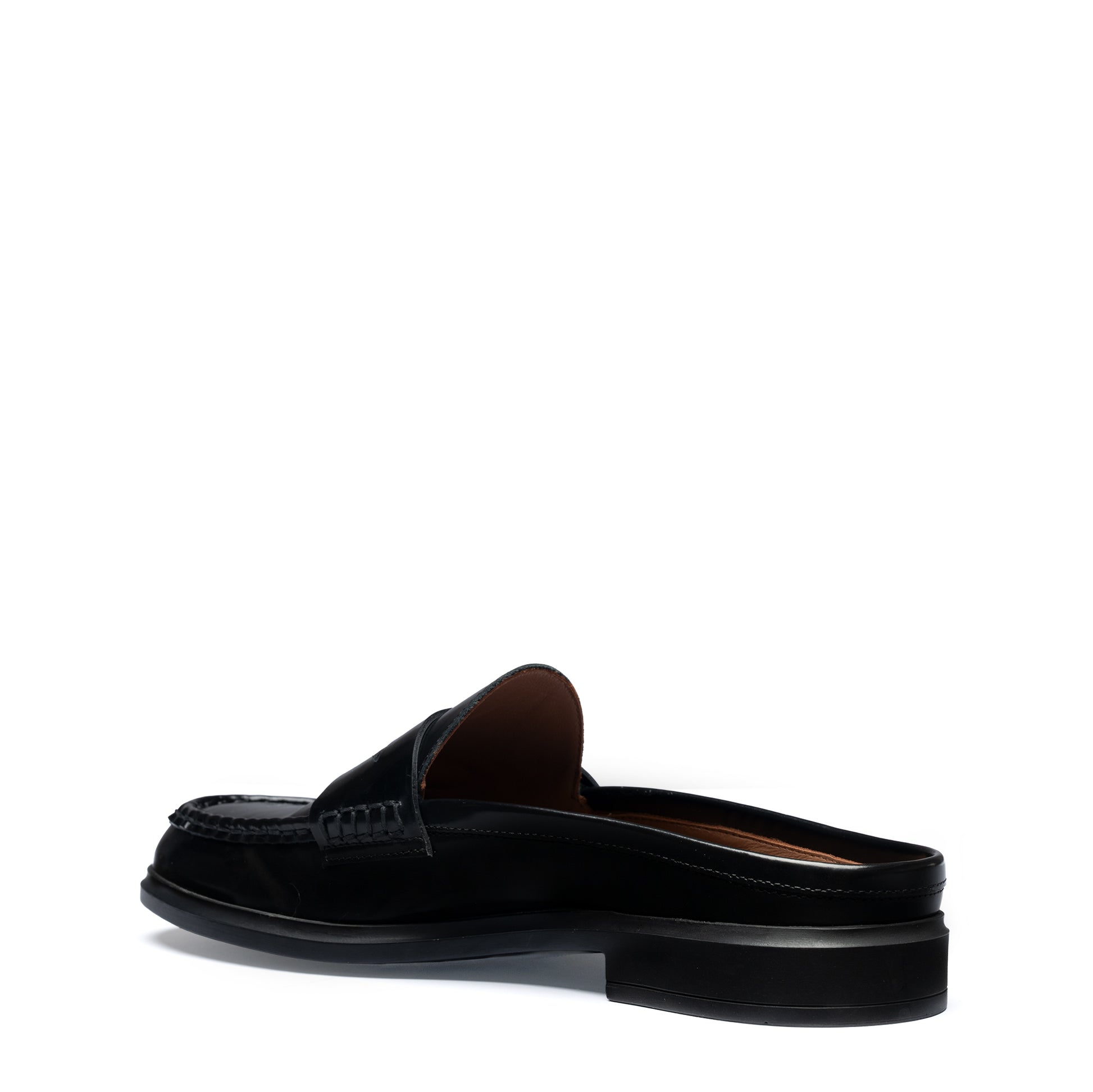 Vendôme Blandine black spazzolato leather mules - - Isabel Bernard