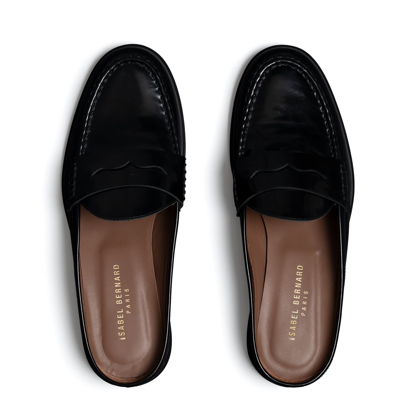 Vendôme Blandine black spazzolato leather mules - - Isabel Bernard