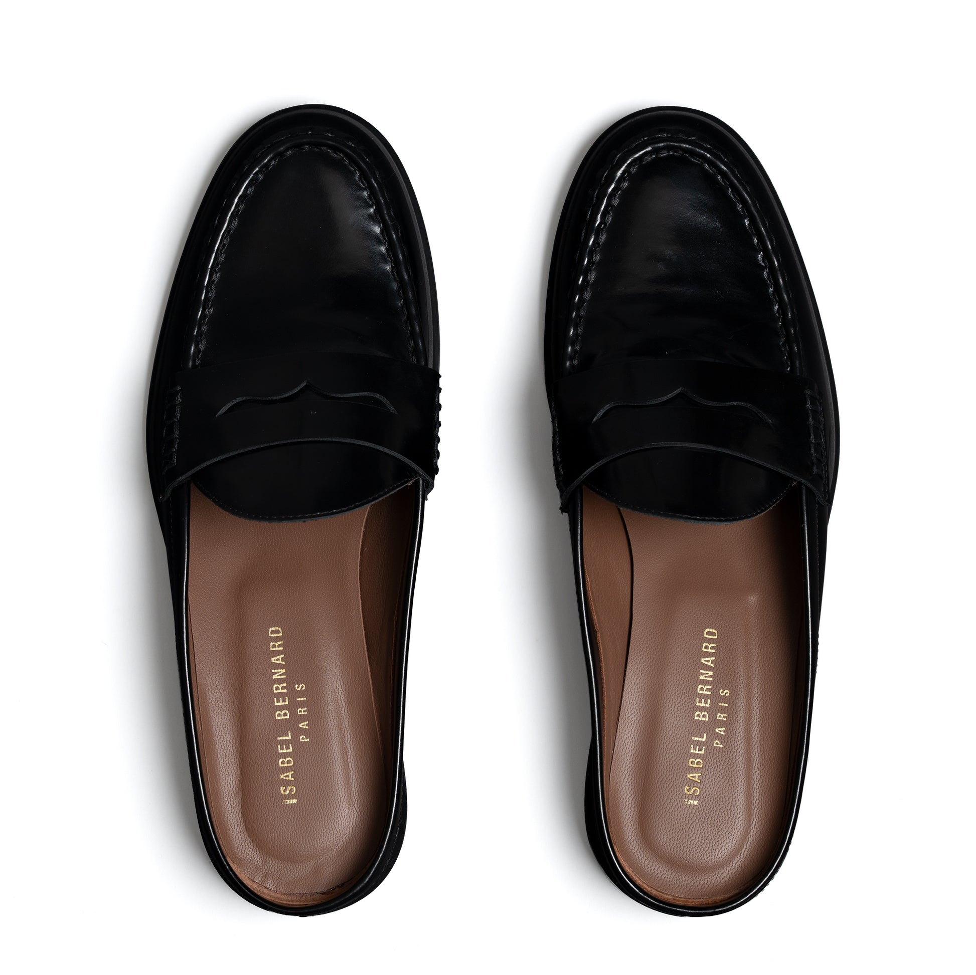Vendôme Blandine black spazzolato leather mules - - Isabel Bernard