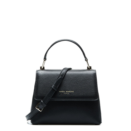 Femme Forte Heline black calfskin leather handbag - - Isabel Bernard