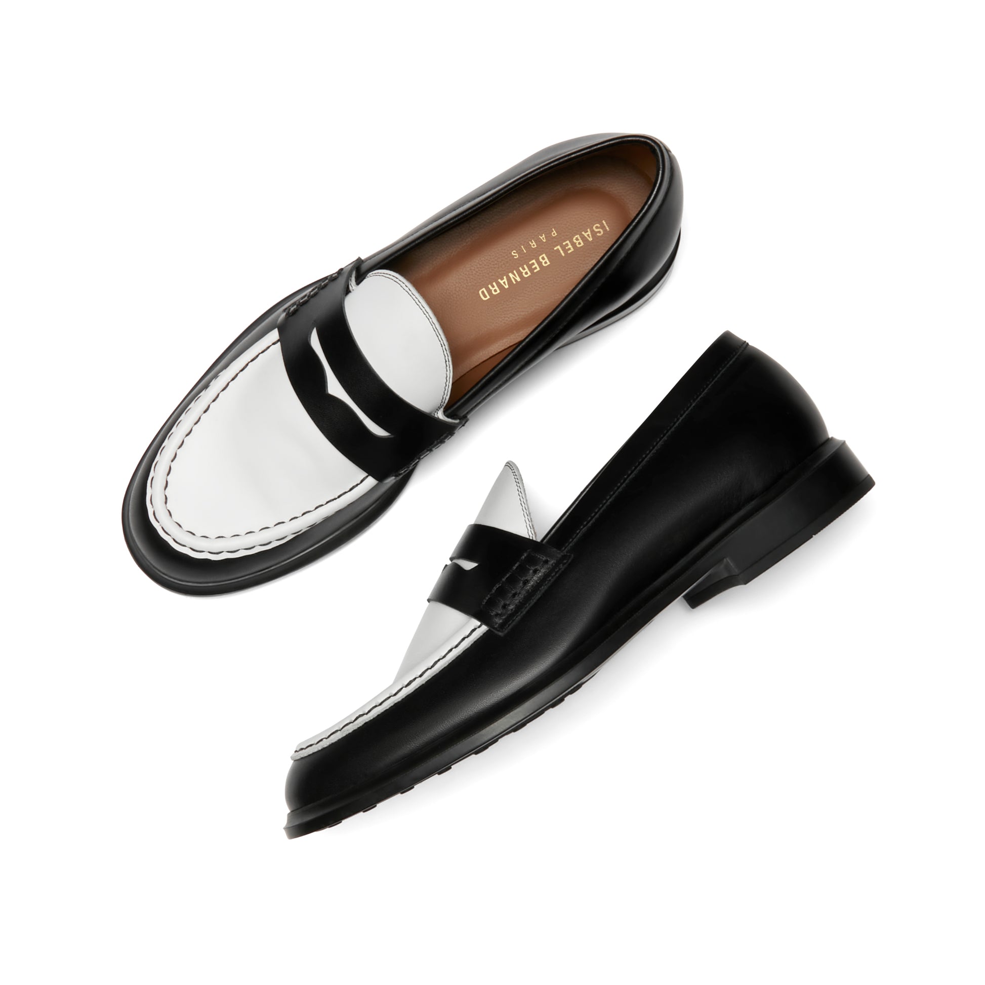 Isabel Bernard Blandine Black, White Genuine calfskin leather Shoes
