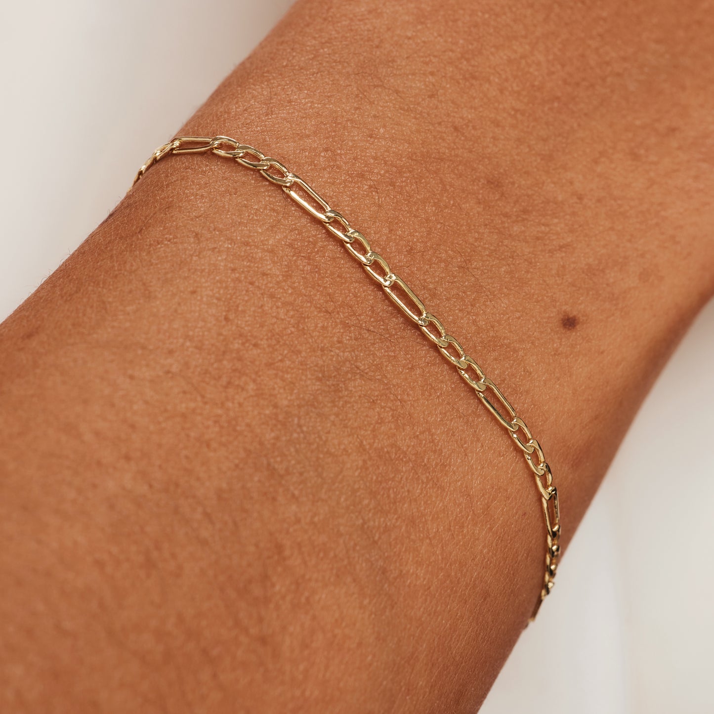 Rivoli Nina 14 karat gold bracelet with fiagro link - - Isabel Bernard