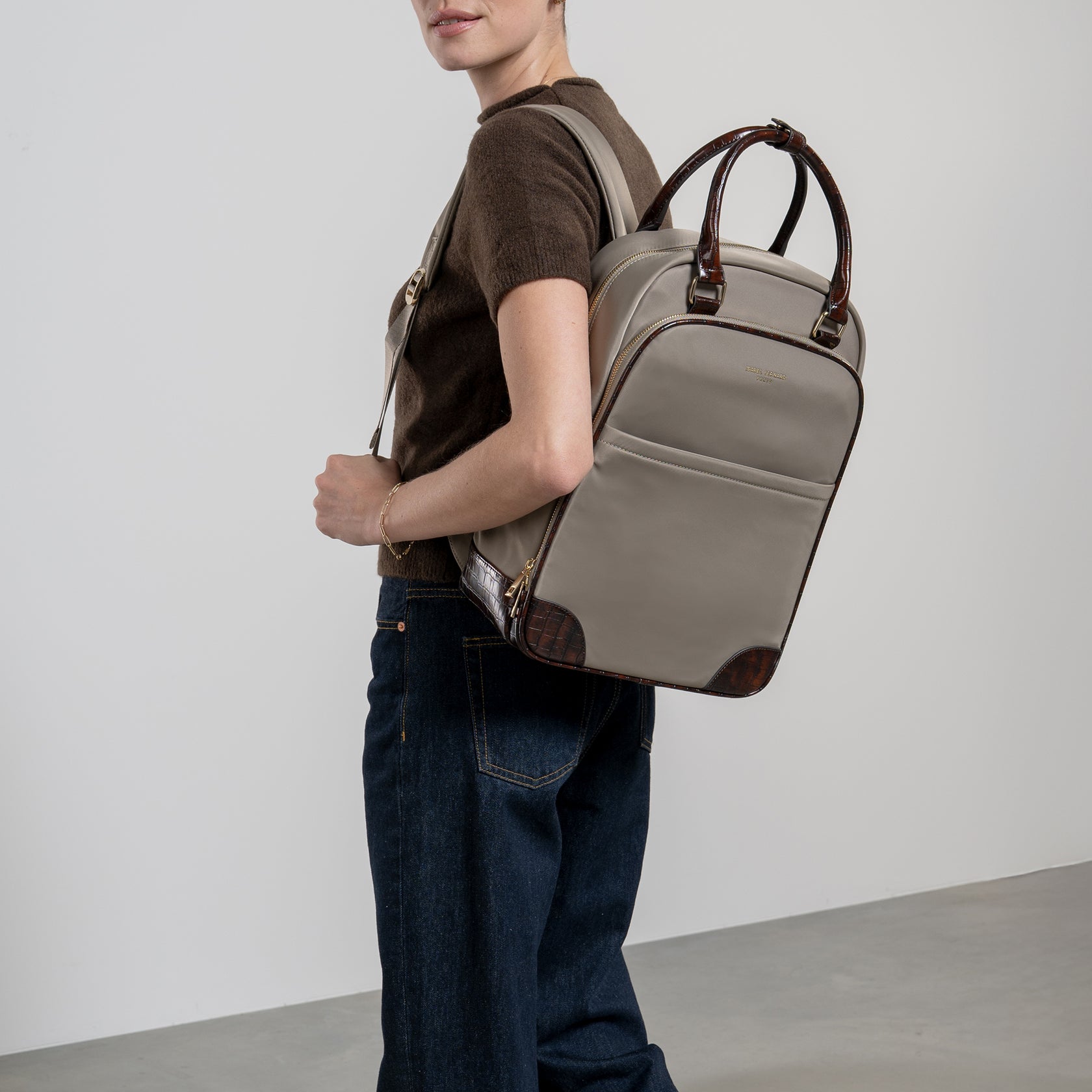 Isabel Bernard Cher Nylon, polyurethaan leer Tassen