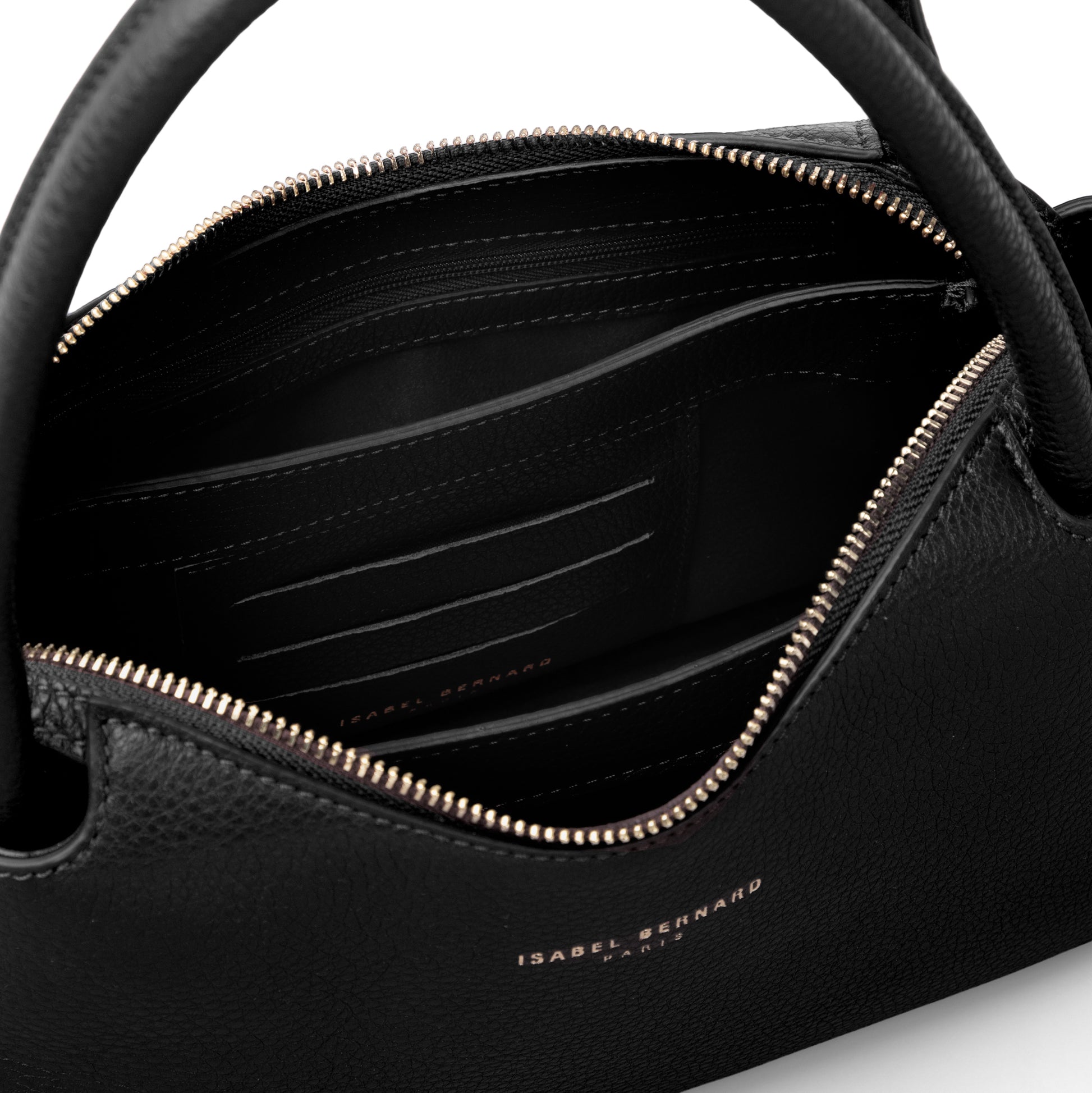 Honoré Eve Black Calfskin Leather handbag - - Isabel Bernard