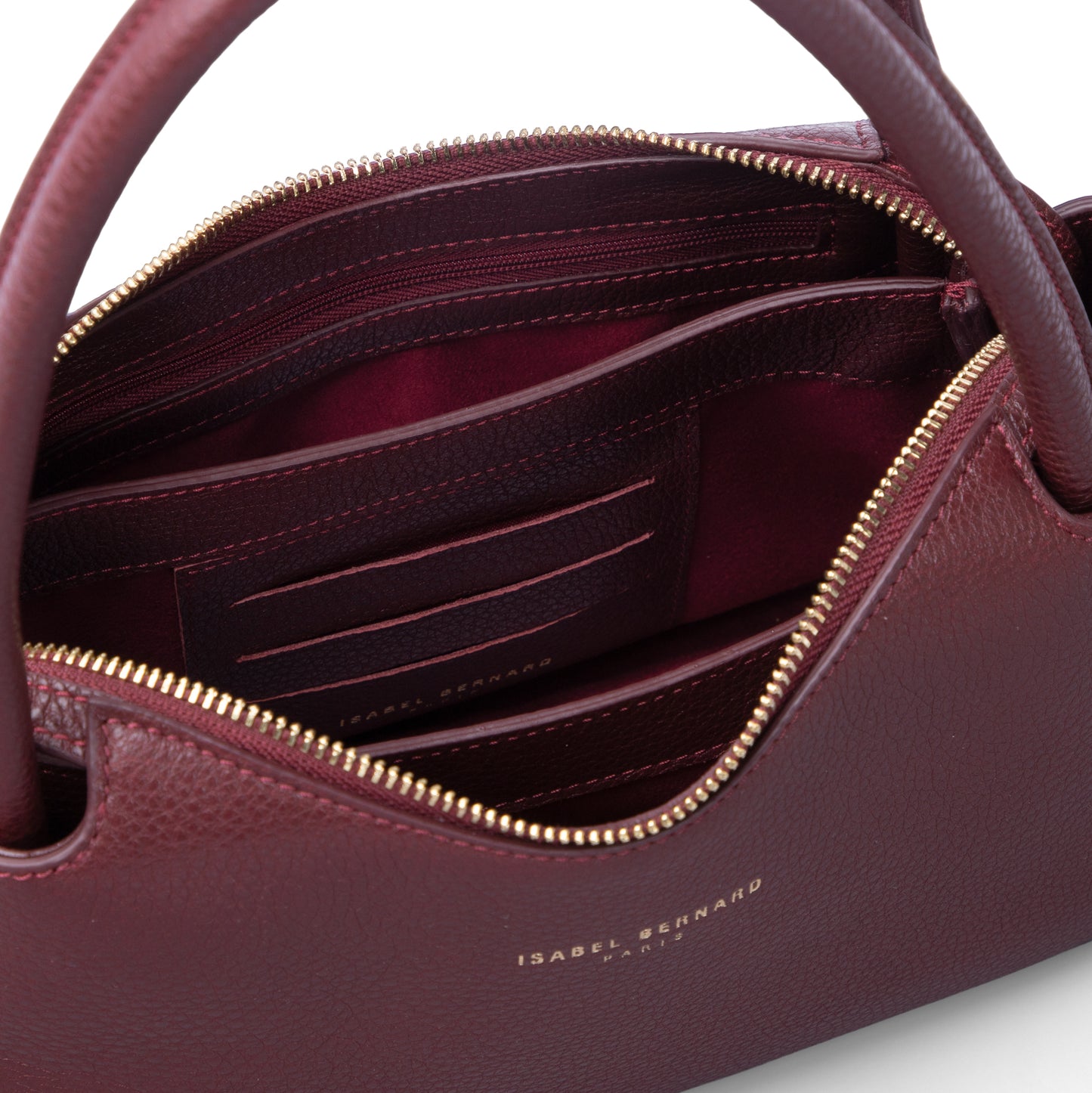 Honoré Eve Burgundy Calfskin Leather handbag - - Isabel Bernard