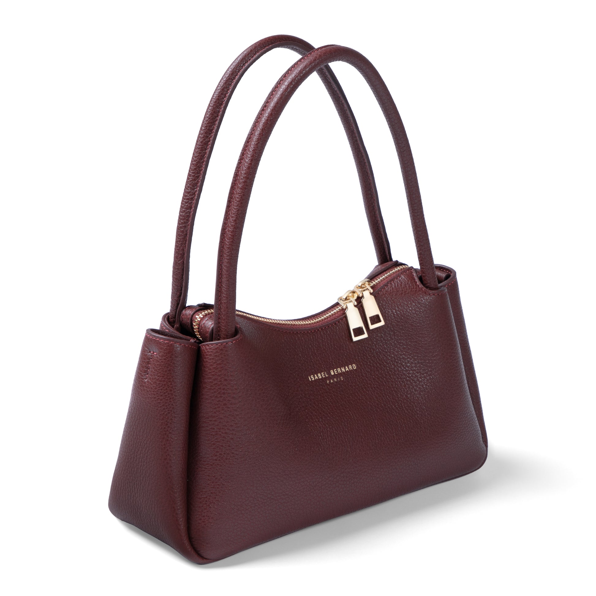 Honoré Eve Burgundy Calfskin Leather handbag - - Isabel Bernard