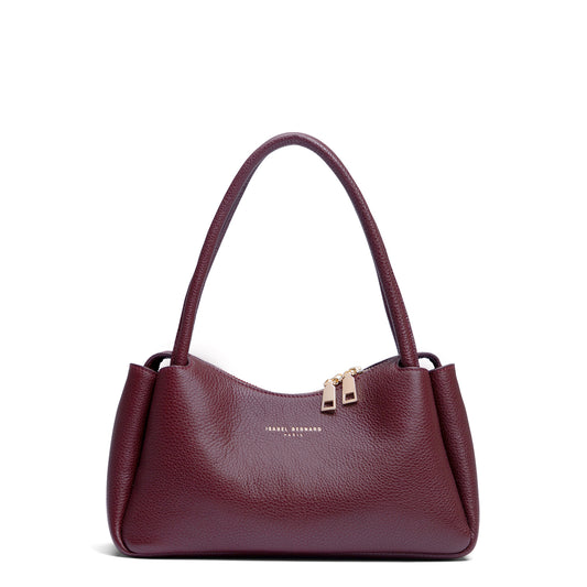 Honoré Eve Burgundy Calfskin Leather handbag - - Isabel Bernard