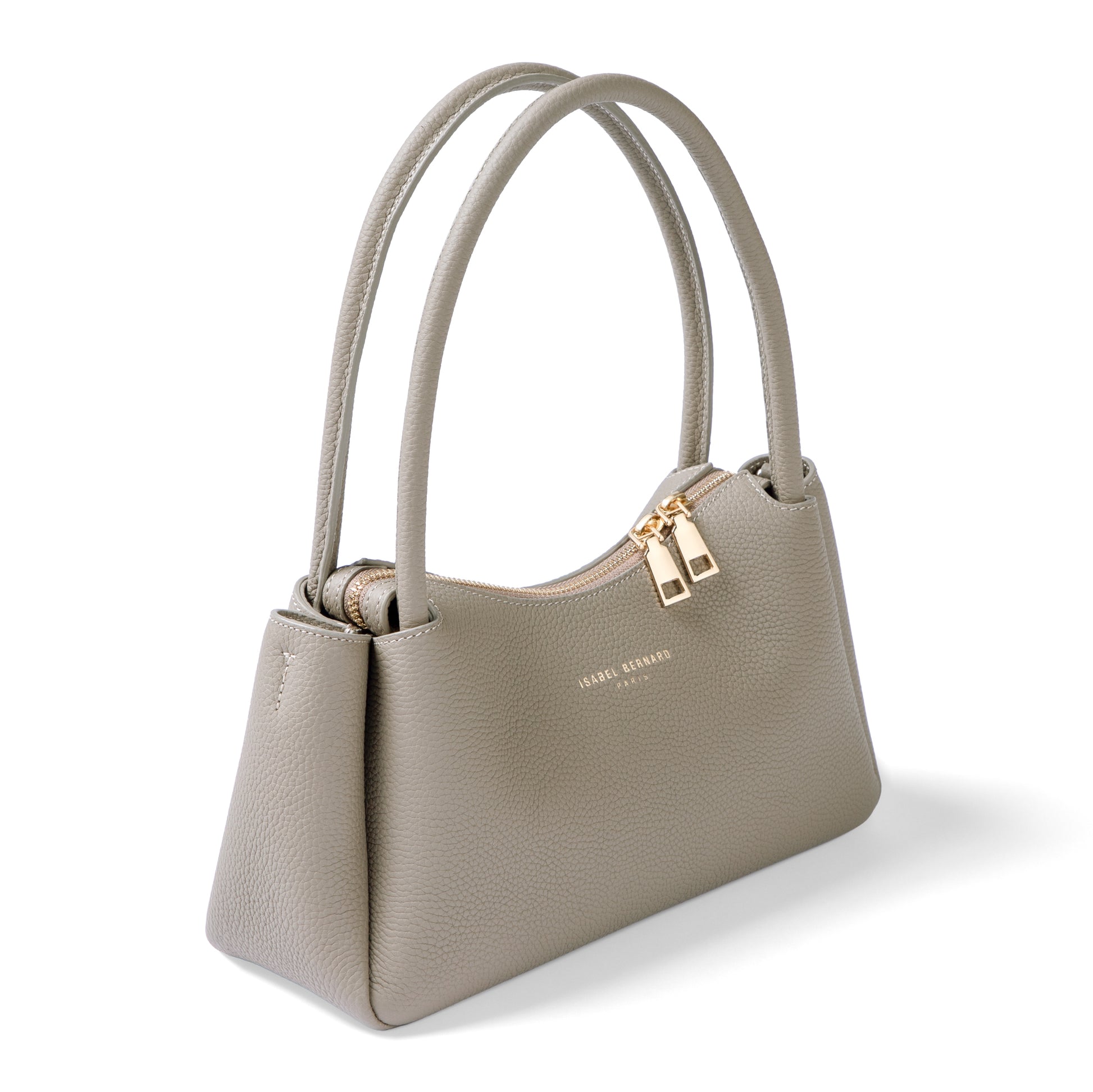 Honoré Eve Taupe Calfskin Leather handbag - - Isabel Bernard