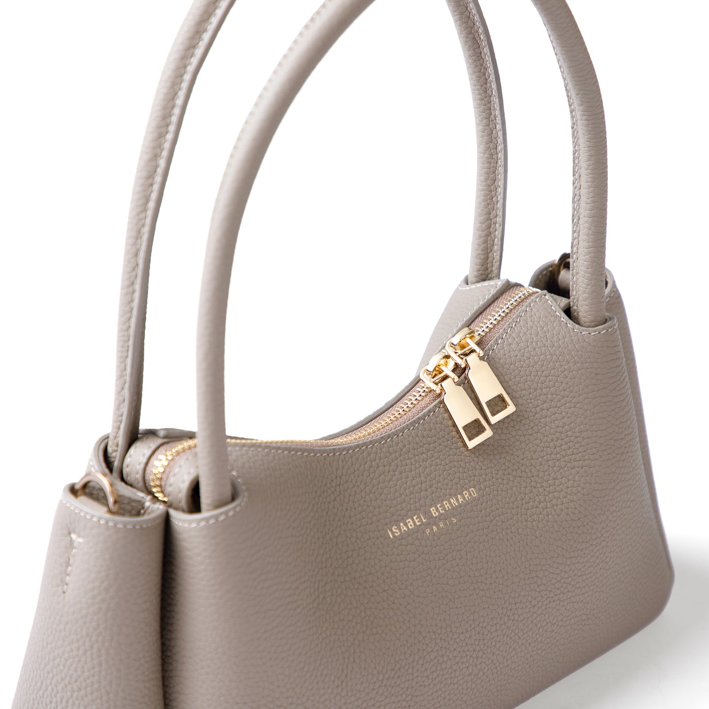 Honoré Eve Taupe Calfskin Leather handbag - - Isabel Bernard