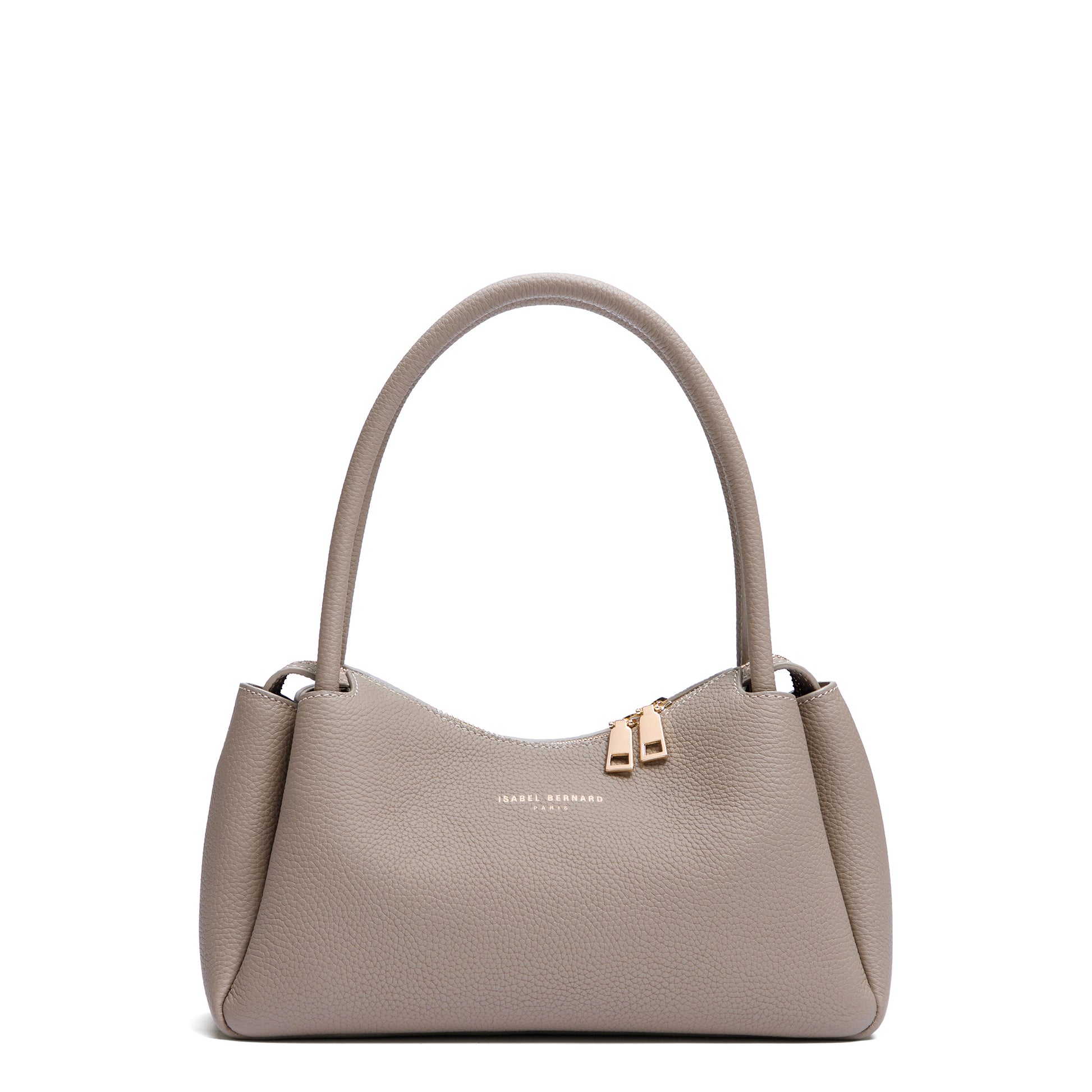 Honoré Eve Taupe Calfskin Leather handbag - - Isabel Bernard