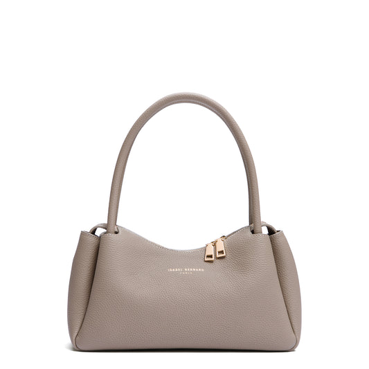 Honoré Eve Taupe Calfskin Leather handbag - - Isabel Bernard