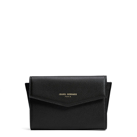 Honoré Lina Black Clutch With Detachable Shoulder Chain - - Isabel Bernard