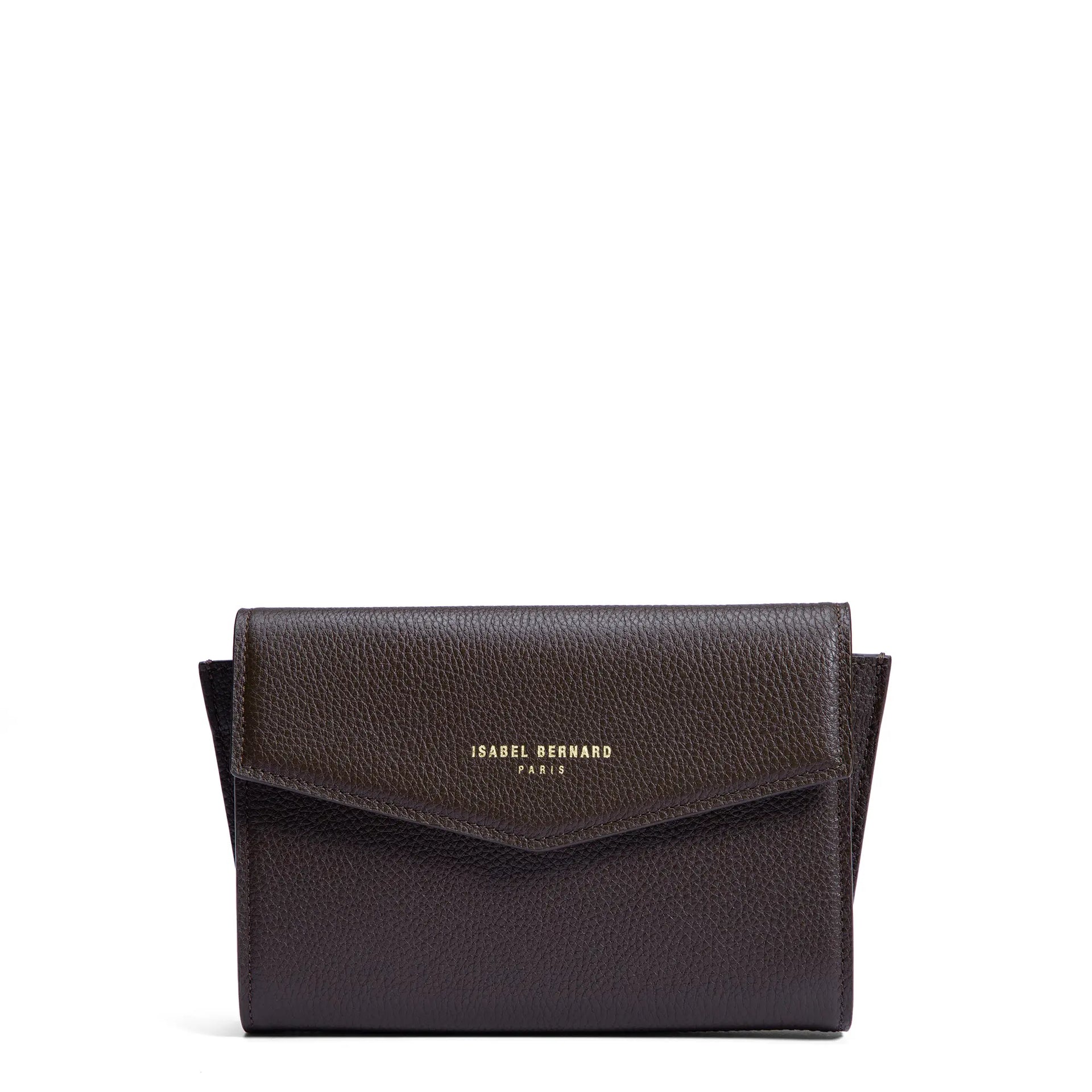 Isabel Bernard - Lina Brown Calfskin Leather Clutch