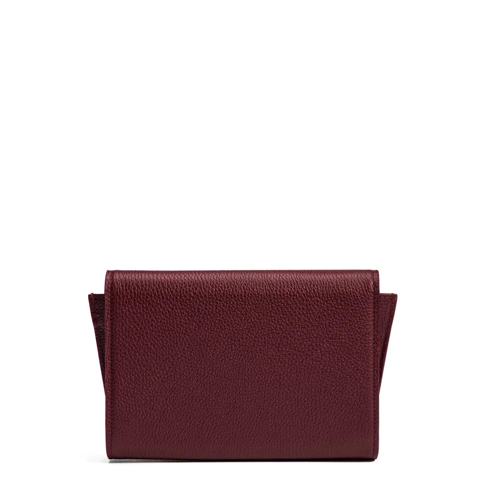 Honoré Lina Bordeaux Red Clutch With Detachable Shoulder Chain - - Isabel Bernard