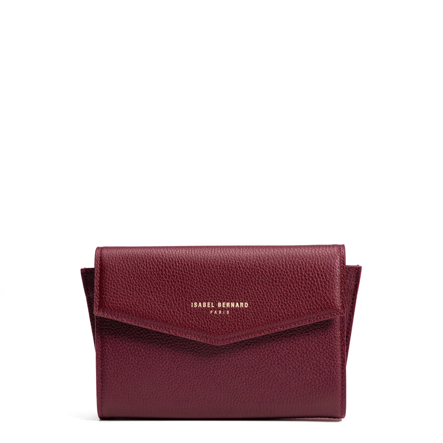 Honoré Lina Bordeaux Red Clutch With Detachable Shoulder Chain - - Isabel Bernard