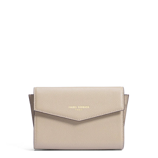 Honoré Lina Beige Clutch With Detachable Shoulder Chain - - Isabel Bernard