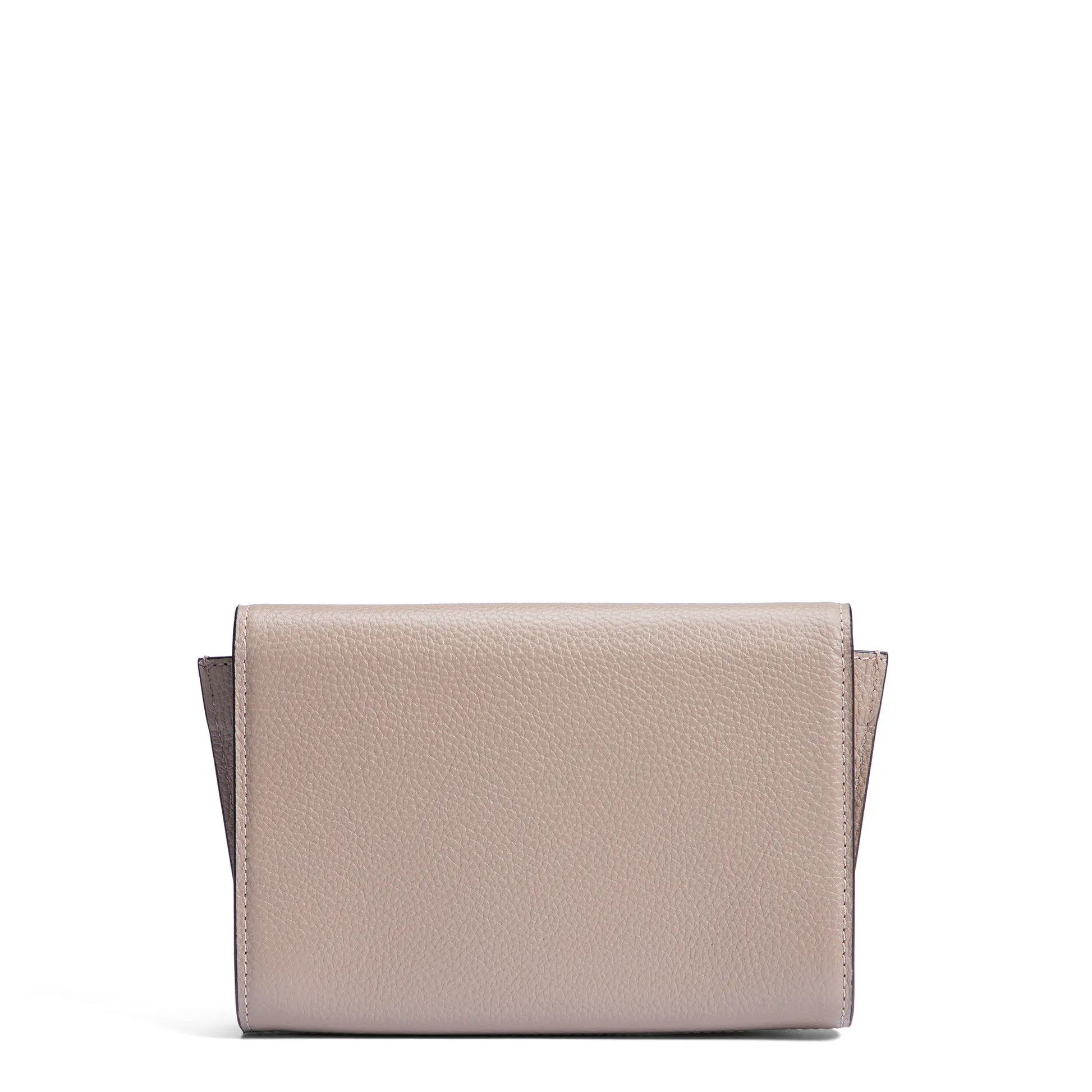 Honoré Lina Taupe Clutch With Detachable Shoulder Chain - - Isabel Bernard
