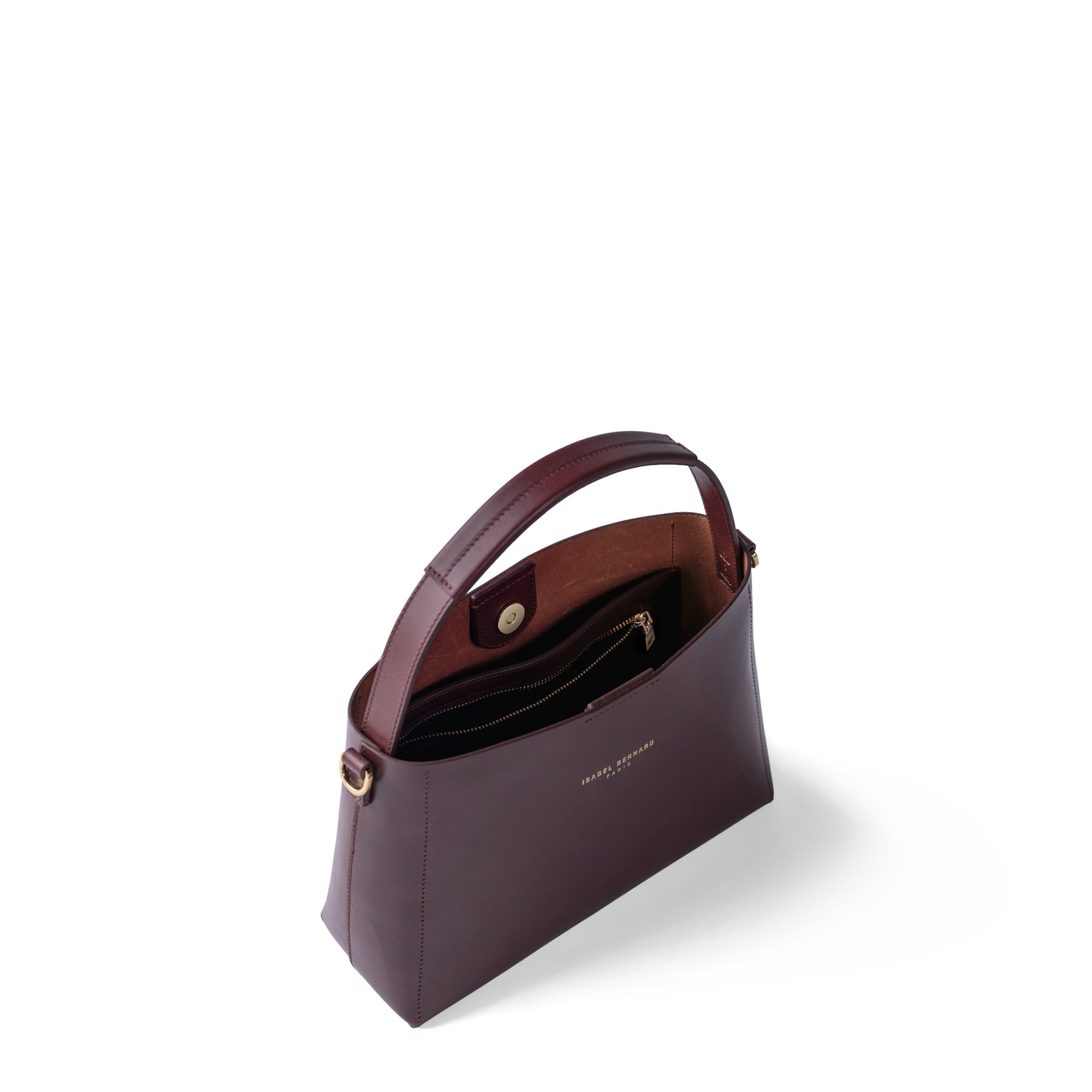 Isabel Bernard Montmartre Béatrice Midi bordeaux Handtasche aus