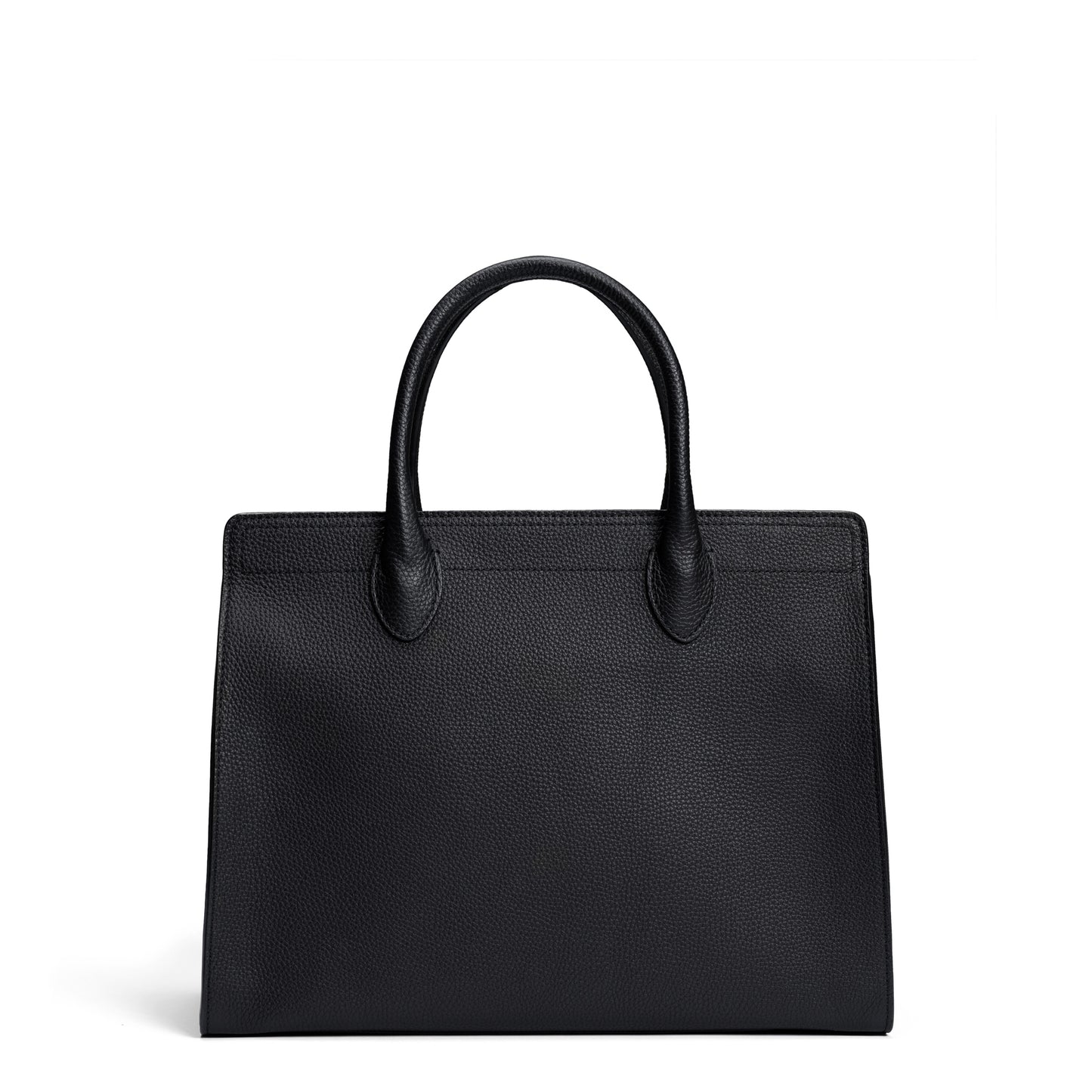 Honoré Nadine black calfskin leather handbag with 13 inch laptop pocket - - Isabel Bernard