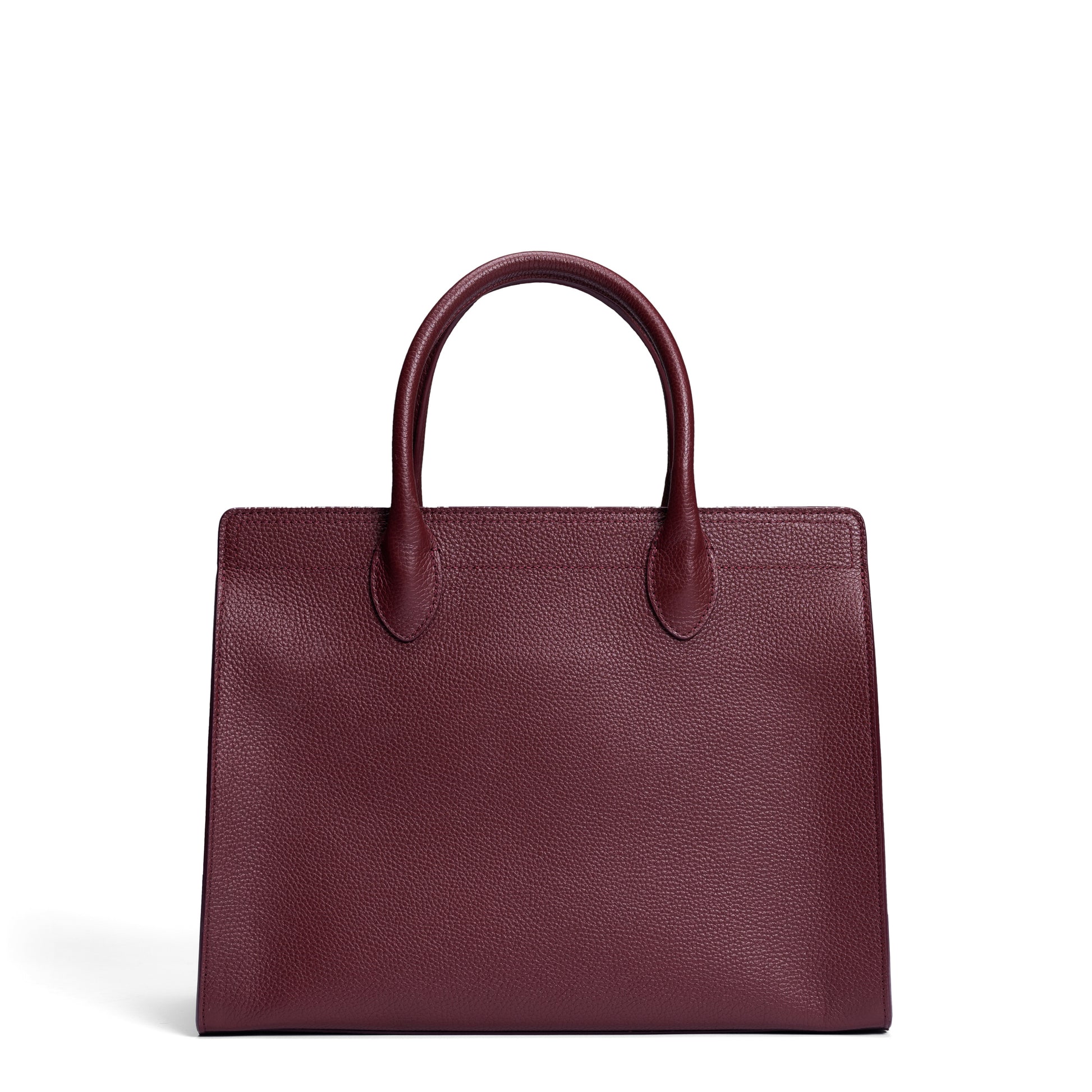 Honoré Nadine bordeaux red calfskin leather handbag with 13 inch laptop pocket - - Isabel Bernard