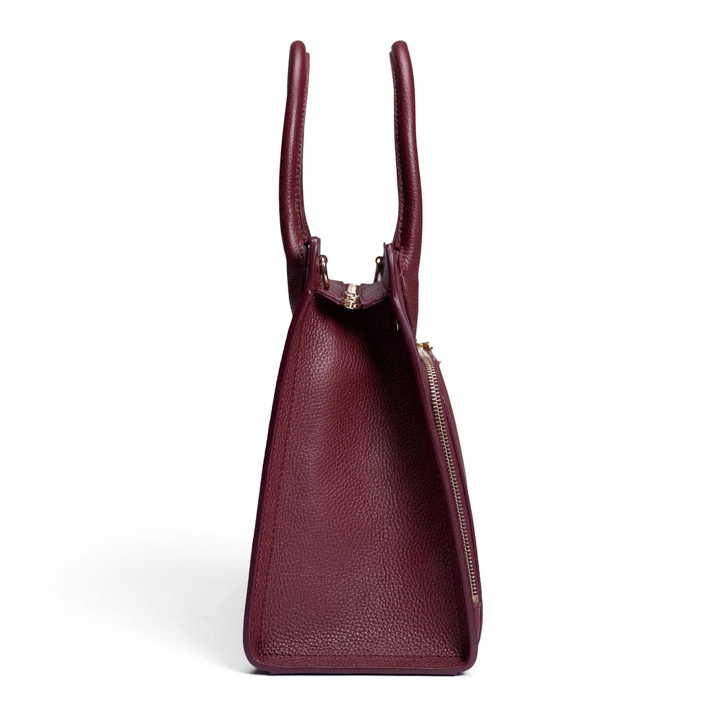 Honoré Nadine bordeaux red calfskin leather handbag with 13 inch laptop pocket - - Isabel Bernard