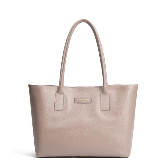 Honoré Elin Taupe calfskin leather shoulder bag - - Isabel Bernard