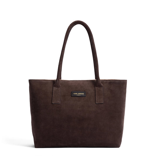 Honoré Elin Dark Brown Suede shoulder bag - - Isabel Bernard