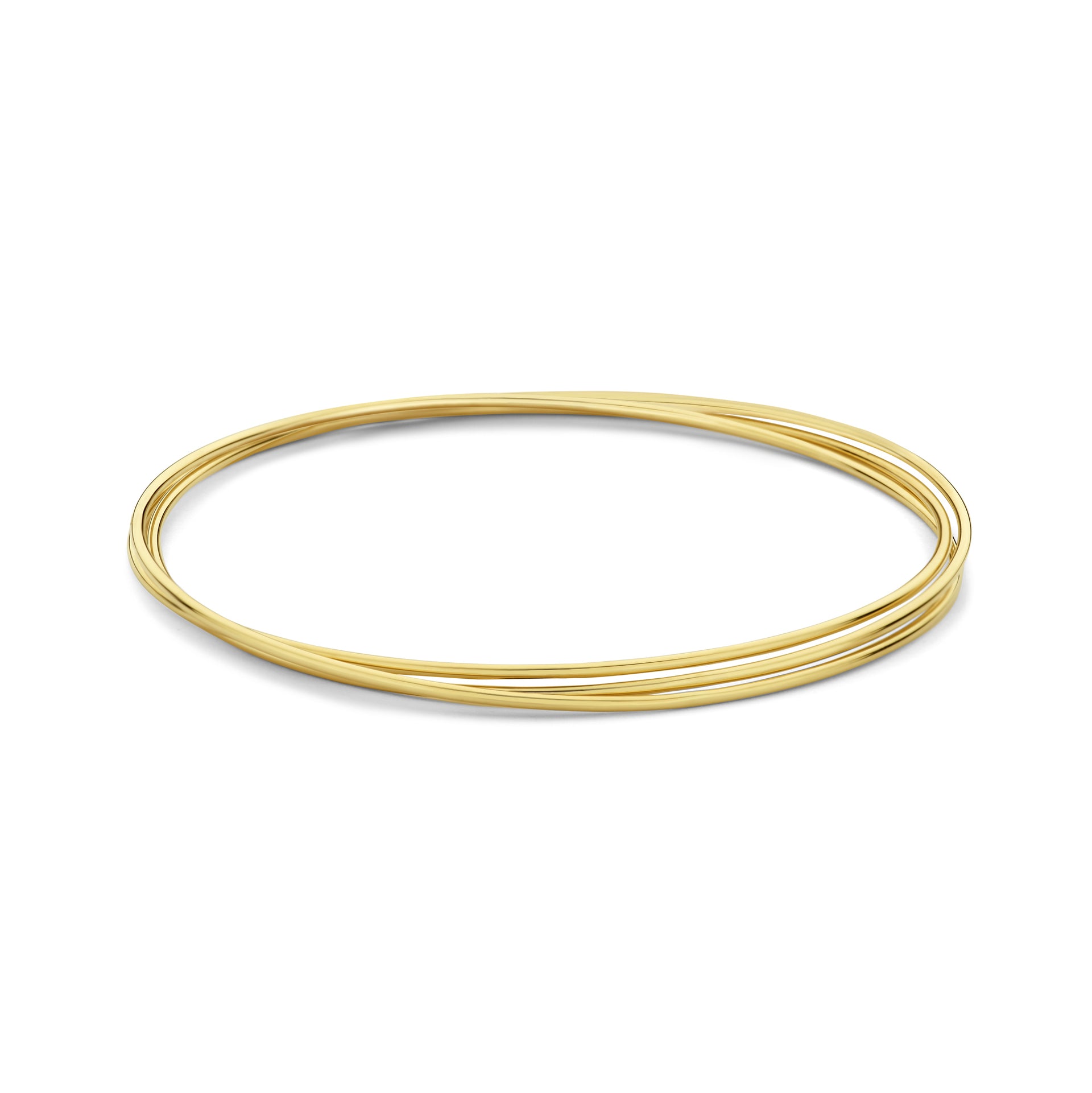 Cour d'Honneur Adora 14 karaat gouden bangles met 3 armbanden