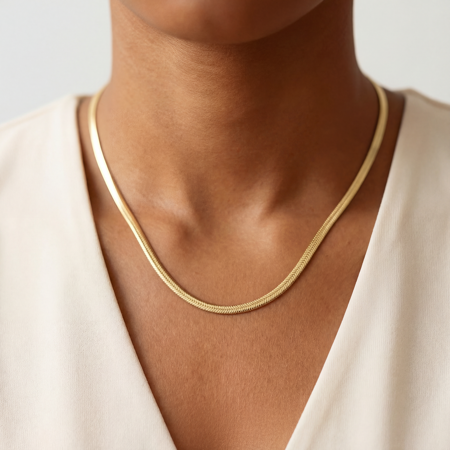 Aidee Leontine 14 Karat Gold Snake Necklace - - Isabel Bernard