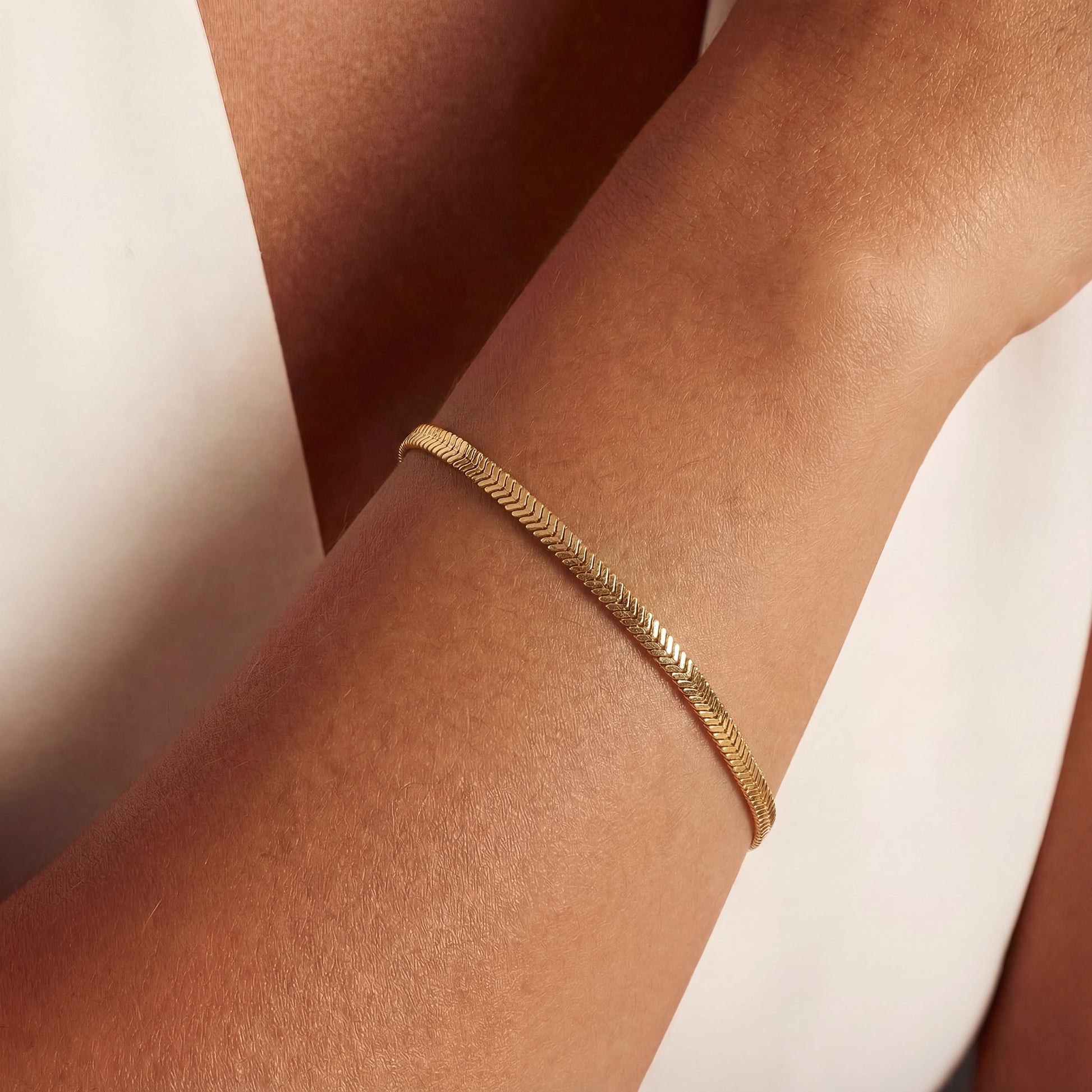 Aidee Leontine 14 Karat Gold Snake Bracelet - - Isabel Bernard