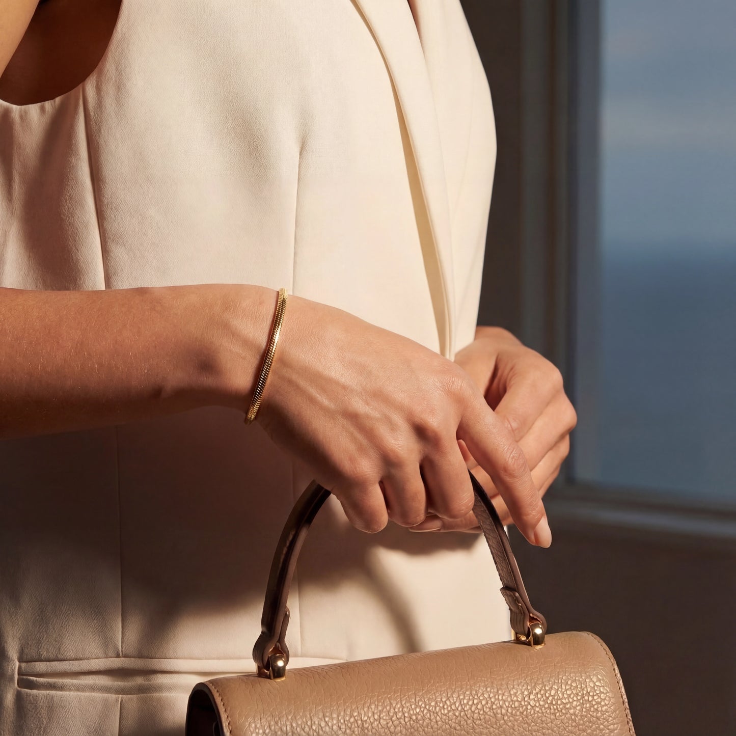 Aidee Leontine 14 Karat Gold Snake Bracelet - - Isabel Bernard