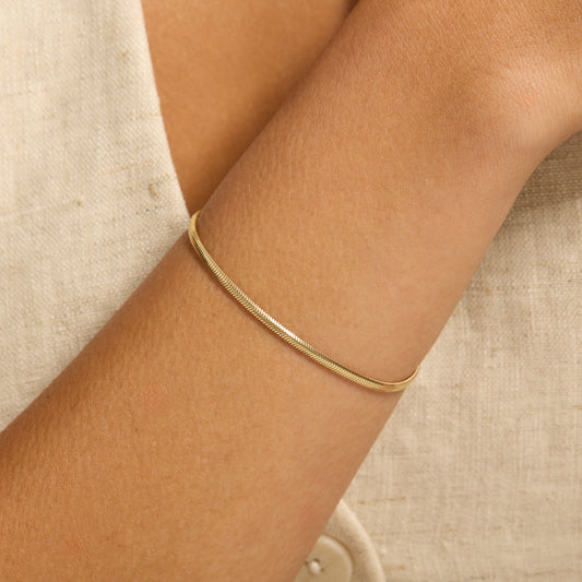 Aidee Leontine 14 Karat Gold Snake Bracelet - - Isabel Bernard