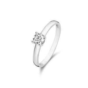 Saint Germain Soleil 14 karat white gold ring with zirconia stone - - Isabel Bernard