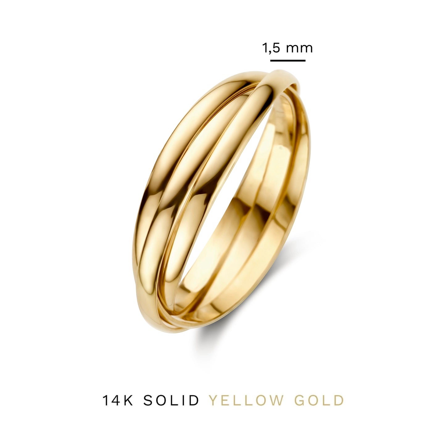 Rivoli Méline 14 karat gold trinity ring - - Isabel Bernard