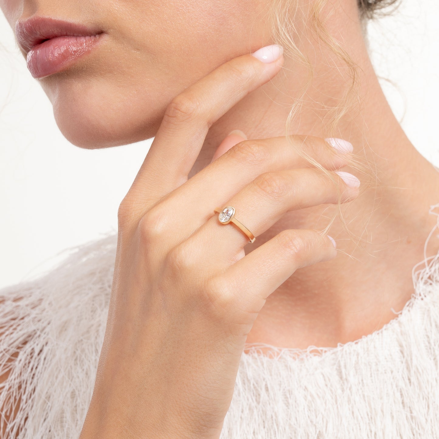 Le Marais Sophie 14 Karat Gold Ring With Zirconia Stone - - Isabel Bernard