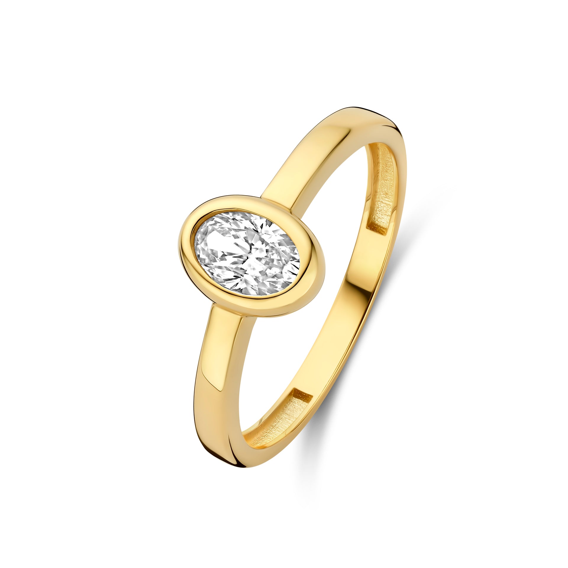 Le Marais Sophie 14 karaat gouden ring met zirkonia steen
