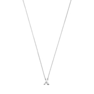Saint Germain Chloé Colar de iniciais em ouro branco de 14 quilates com letra - - Isabel Bernard
