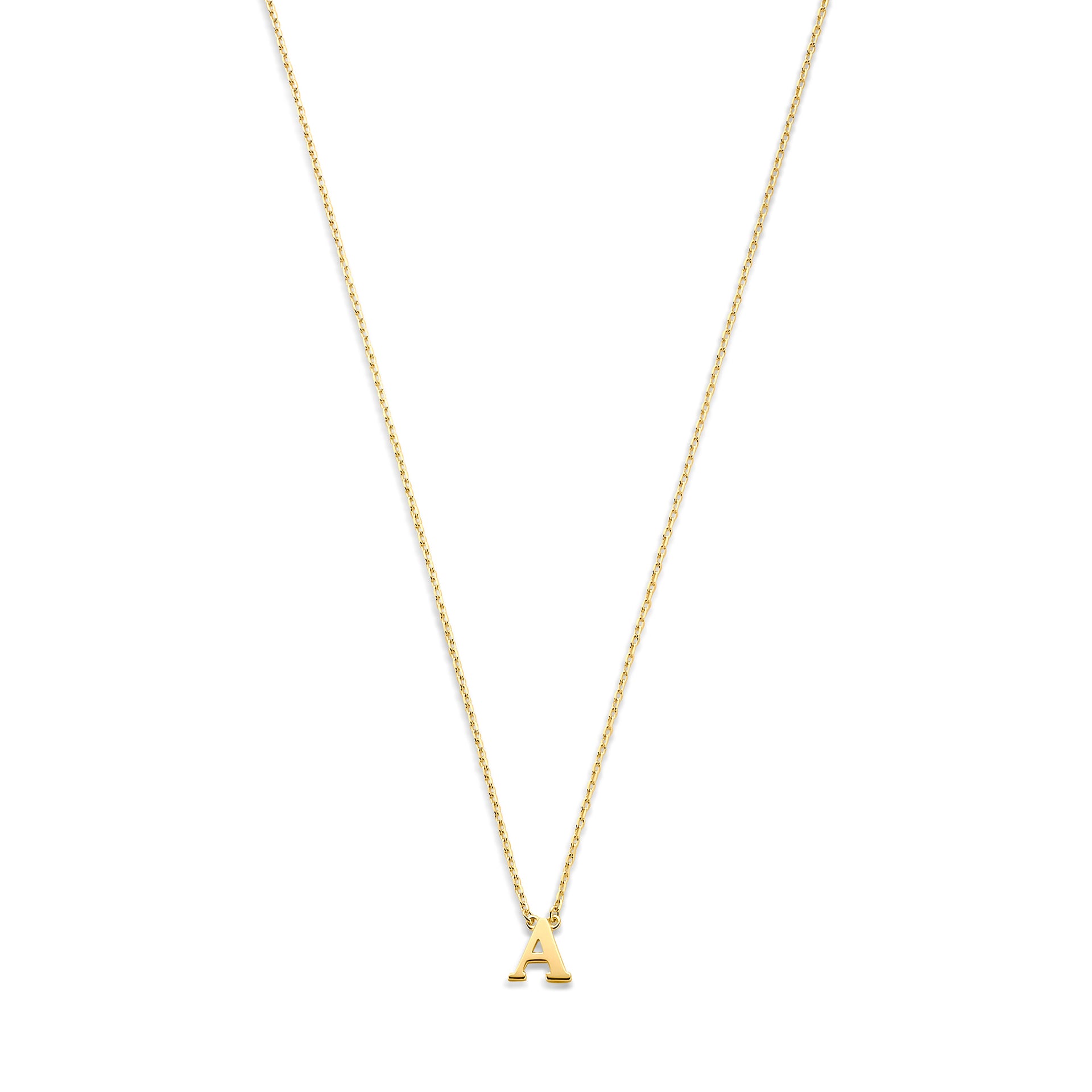 Le Marais Chloé 14 karaat gouden initial ketting met letter