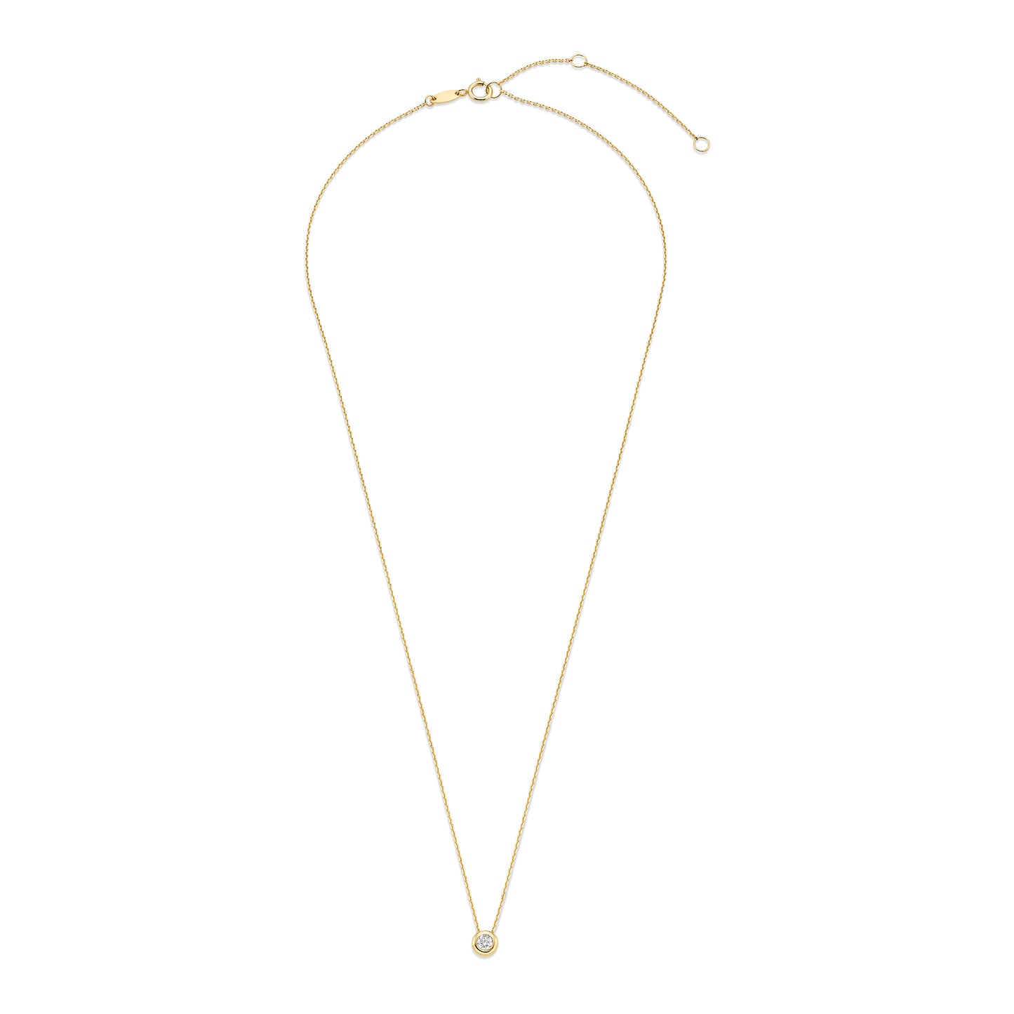 Rivoli Aélys 14 karat gold necklace with zirconia stone - - Isabel Bernard