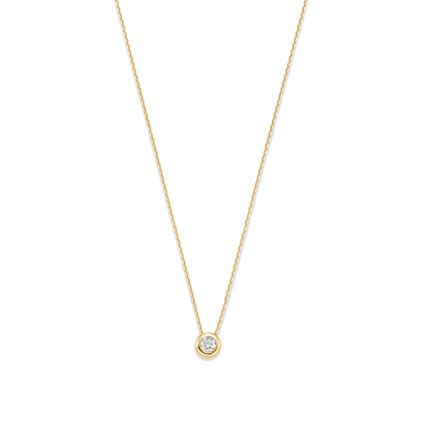 Rivoli Aélys 14 karat gold necklace with zirconia stone - - Isabel Bernard