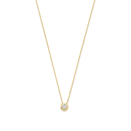 Rivoli Aélys 14 karat gold necklace with zirconia stone - - Isabel Bernard