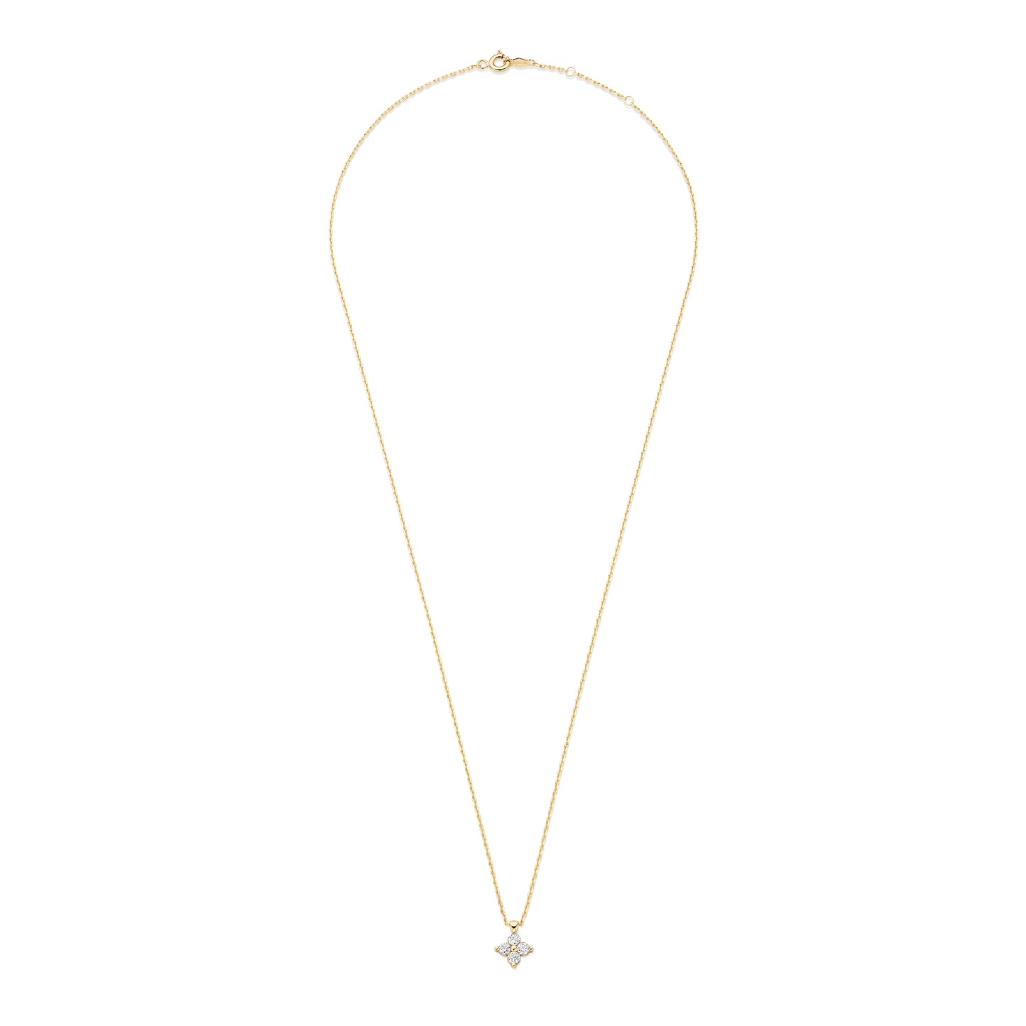 Le Marais Audrey 14 Karat Gold Necklace With Zirconia Stones - - Isabel Bernard
