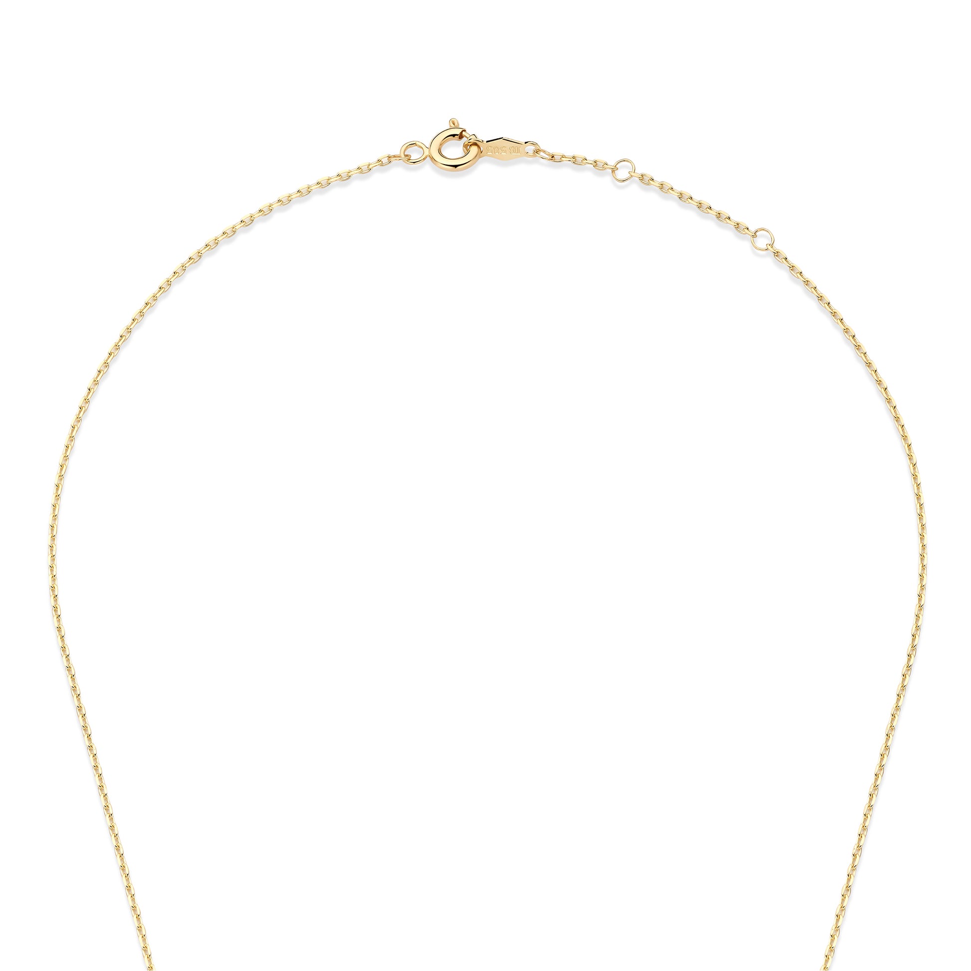 Le Marais Audrey 14 Karat Gold Necklace With Zirconia Stones - - Isabel Bernard