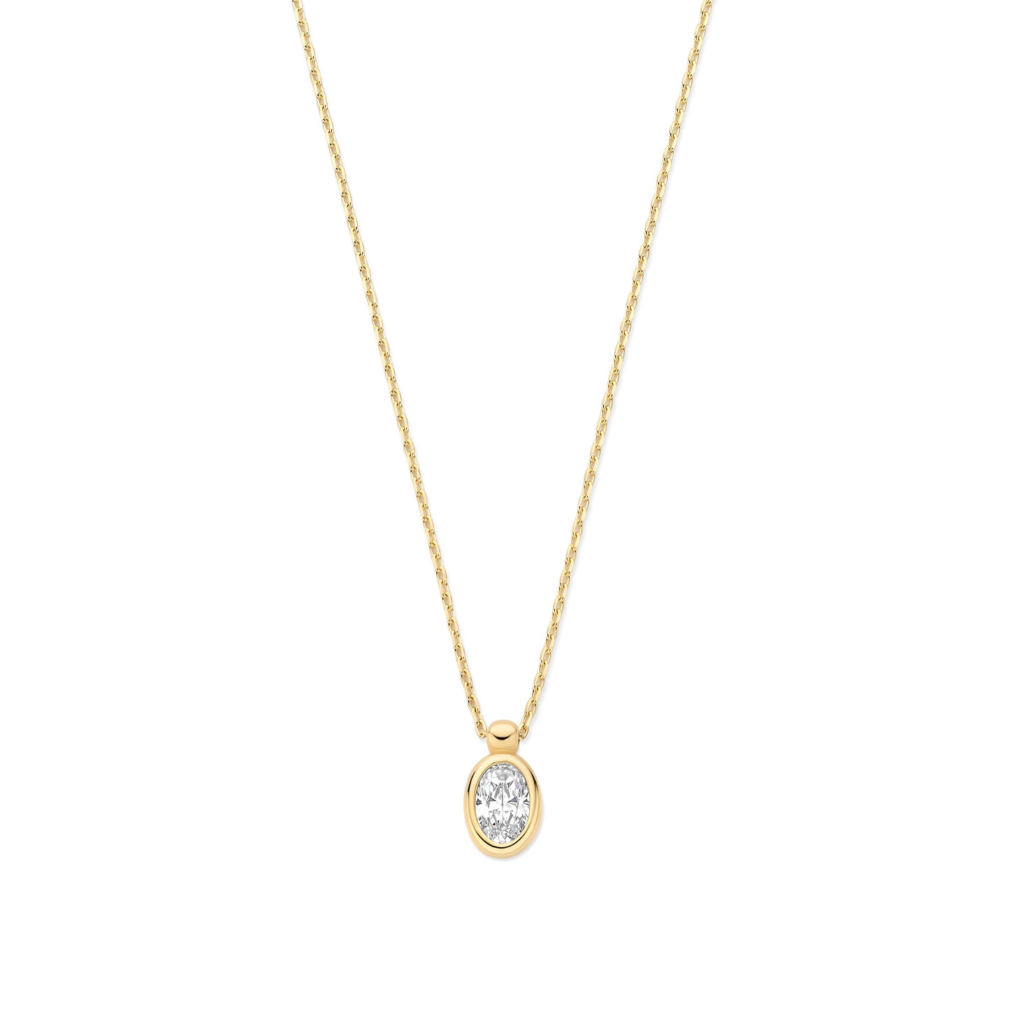 Cadeau d'Isabel 14 karat gold necklace and bracelet set with zirconia stones - - Isabel Bernard