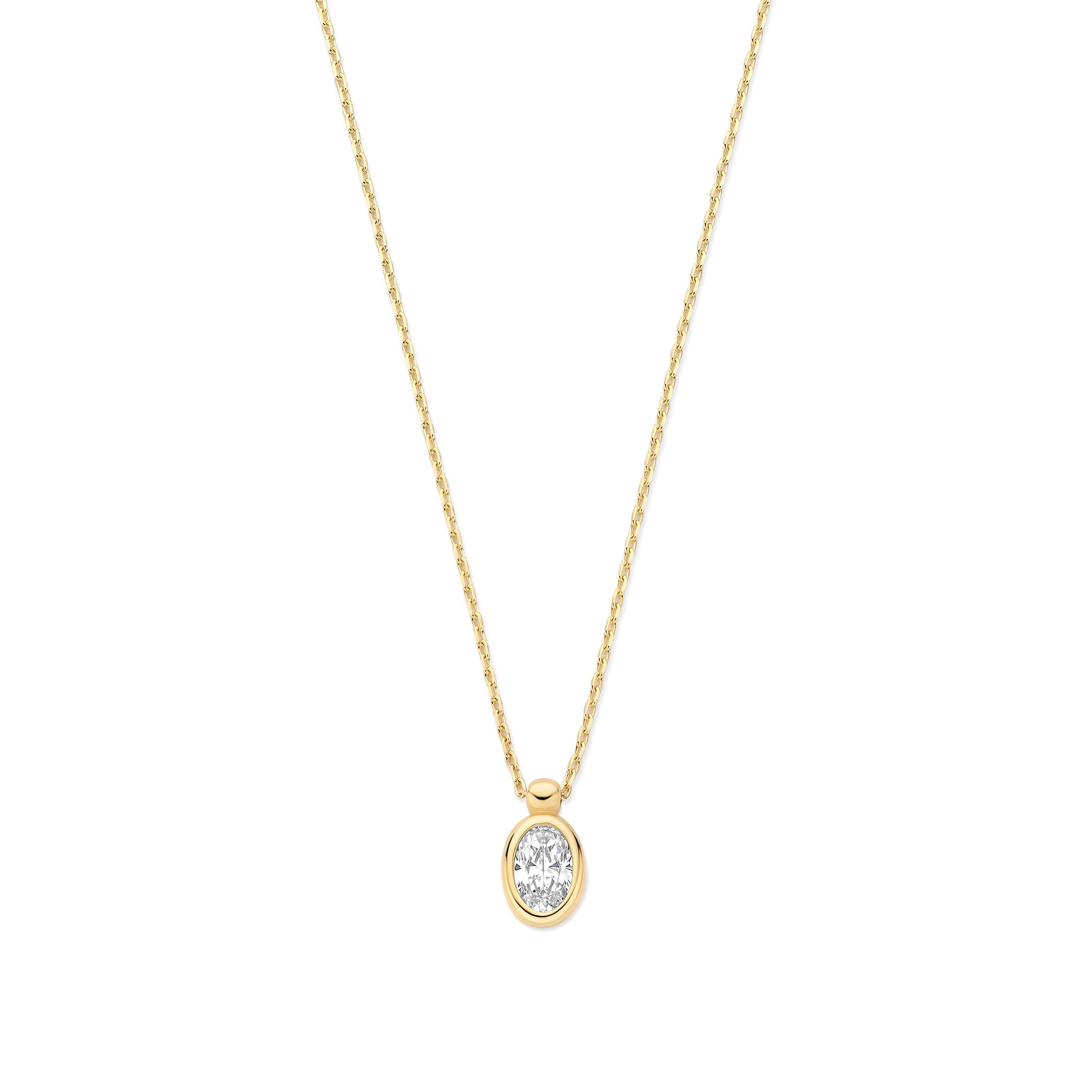 Cadeau d'Isabel 14 karat gold necklace and bracelet set with zirconia stones - - Isabel Bernard
