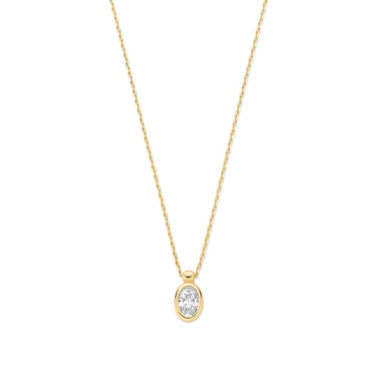 Cadeau d'Isabel 14 karat gold necklace and bracelet set with zirconia stones - - Isabel Bernard
