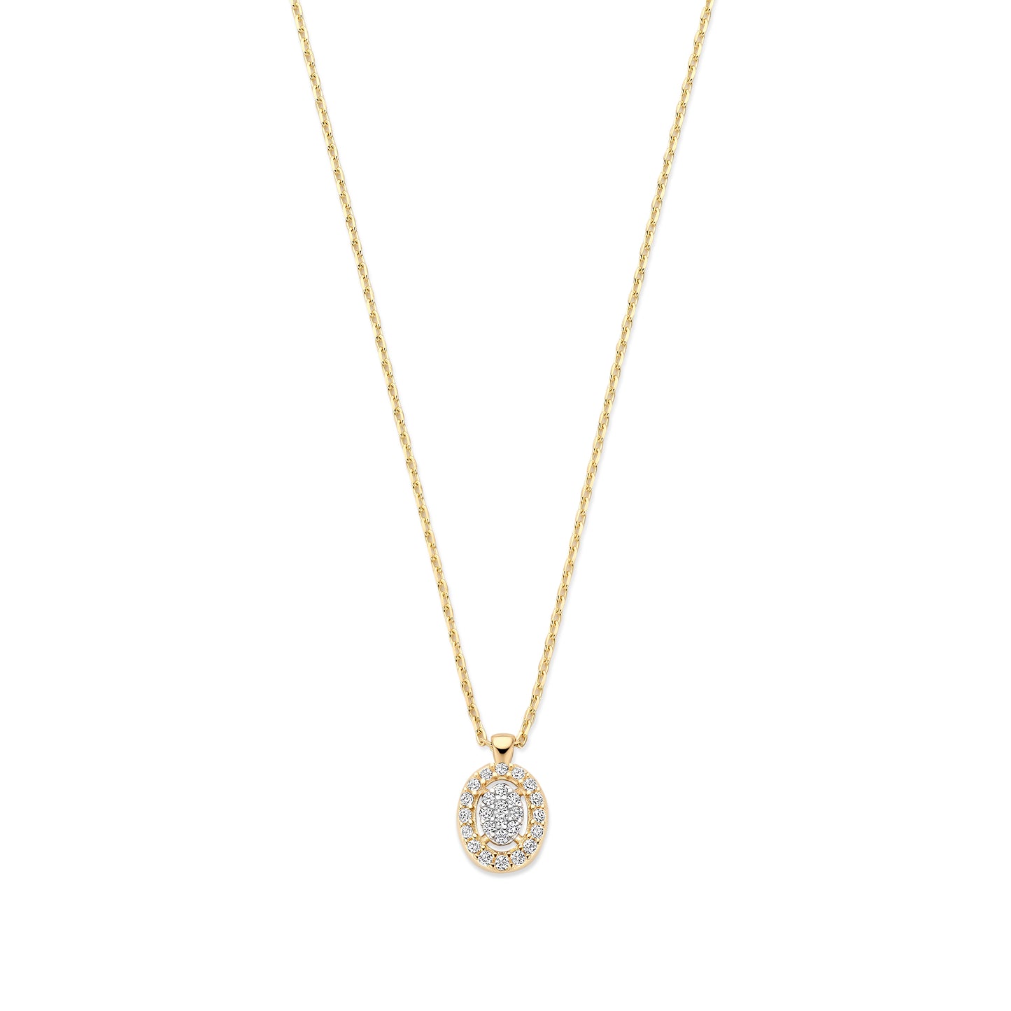Cadeau d'Isabel 14 karat gold necklace and bracelet set with zirconia stones - - Isabel Bernard
